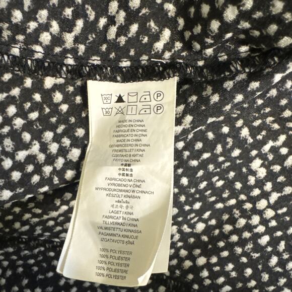 Michael Michael Kors Black Polkadot Zipped Blouse Size S - Picture 11 of 11